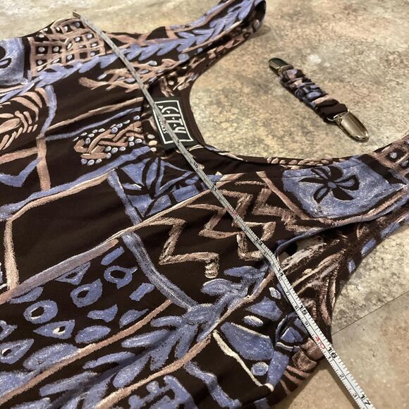 city triangles blue and black multicolor dress with pockets size small - Picture 4 of 8